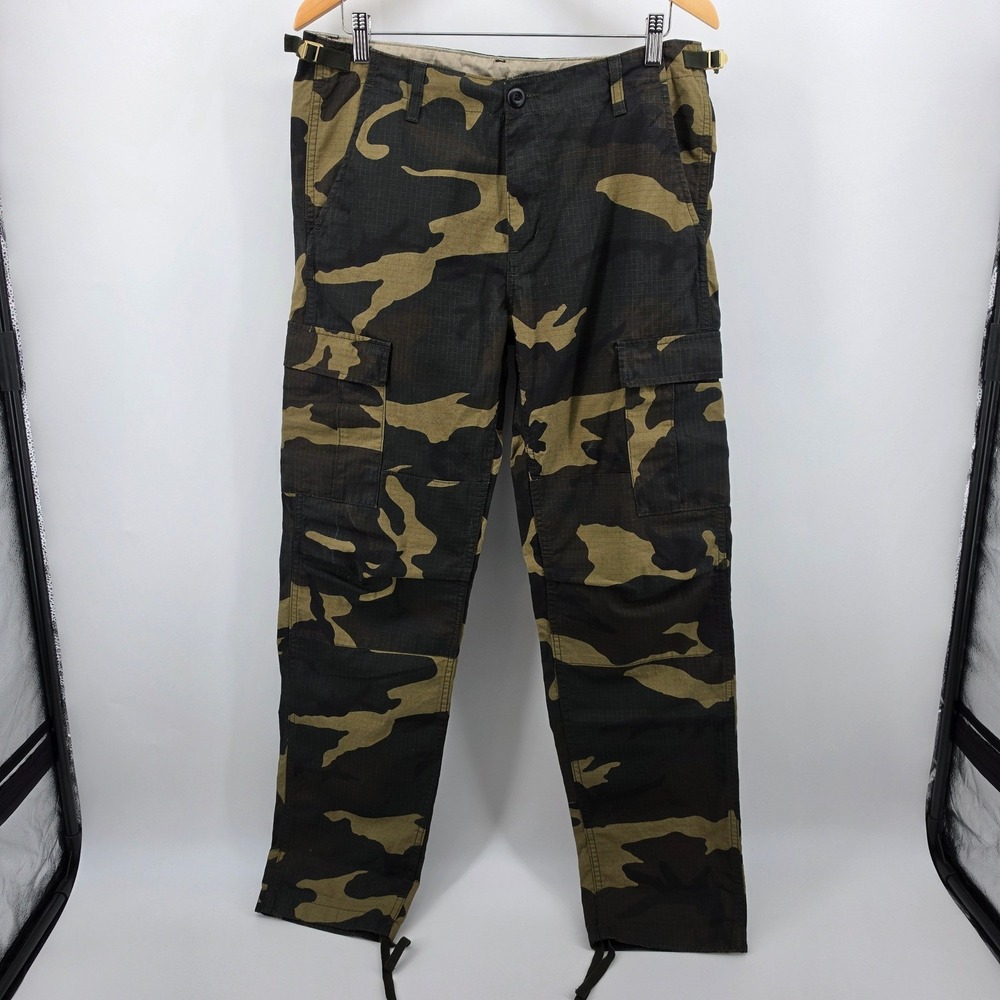 Carhartt WIP Aviation Pant Mens 32x32 Camo Ripstop Cargo Slim Fit